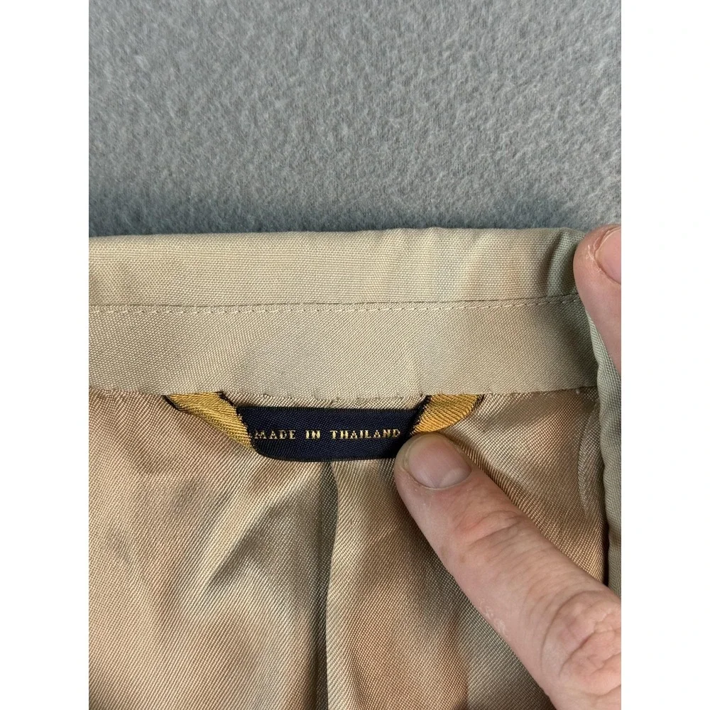 Brooks Brothers Blazer Mens 42R Beige Cotton Blend Two Button Jacket Casual